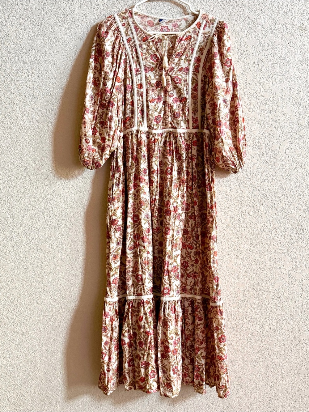 Old Navy Maxi Dress Medium Cottagecore Prairie Floral Bohemian Practical Magic
